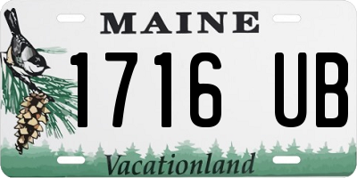 ME license plate 1716UB