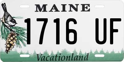 ME license plate 1716UF