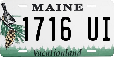 ME license plate 1716UI