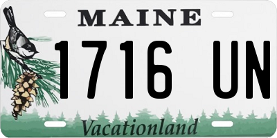 ME license plate 1716UN