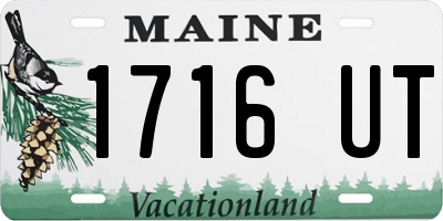 ME license plate 1716UT