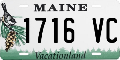 ME license plate 1716VC