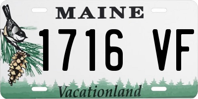 ME license plate 1716VF