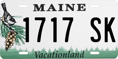 ME license plate 1717SK