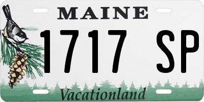 ME license plate 1717SP