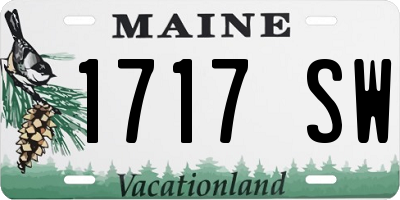 ME license plate 1717SW