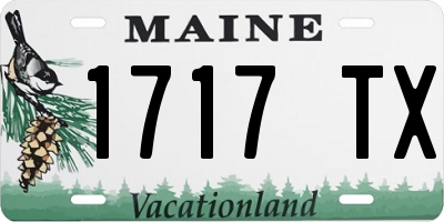 ME license plate 1717TX