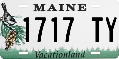 ME license plate 1717TY