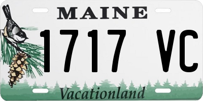 ME license plate 1717VC