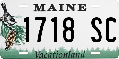 ME license plate 1718SC