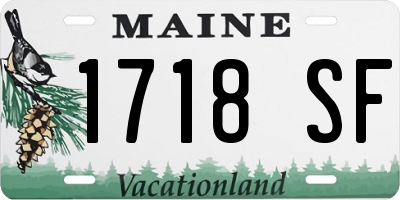 ME license plate 1718SF