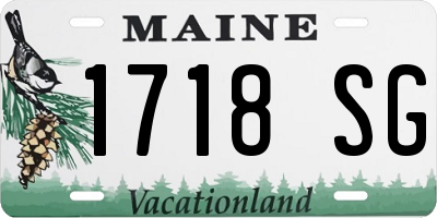 ME license plate 1718SG