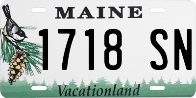 ME license plate 1718SN