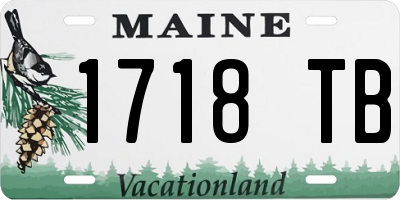 ME license plate 1718TB