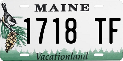 ME license plate 1718TF