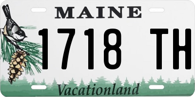 ME license plate 1718TH