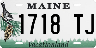 ME license plate 1718TJ