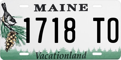 ME license plate 1718TO