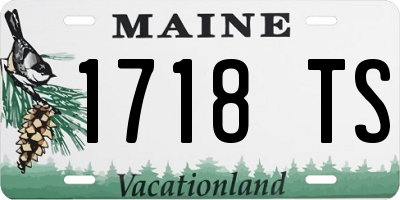 ME license plate 1718TS