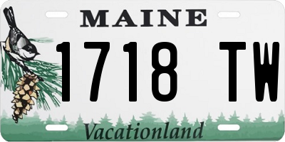 ME license plate 1718TW