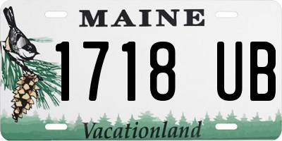 ME license plate 1718UB