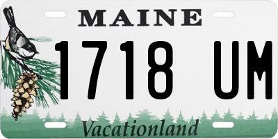 ME license plate 1718UM