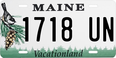 ME license plate 1718UN