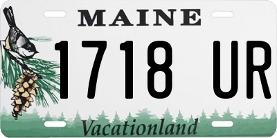 ME license plate 1718UR