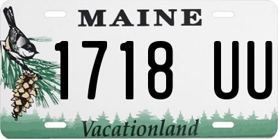 ME license plate 1718UU