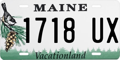 ME license plate 1718UX