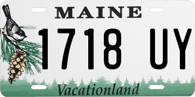 ME license plate 1718UY