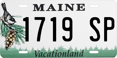 ME license plate 1719SP
