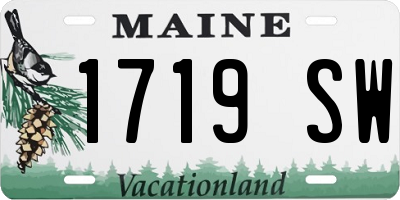 ME license plate 1719SW