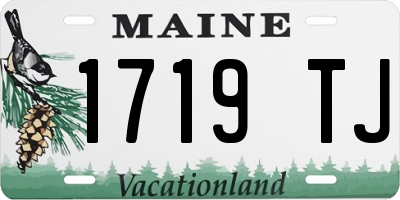 ME license plate 1719TJ