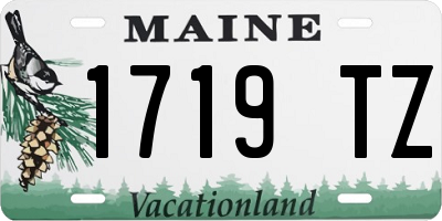 ME license plate 1719TZ