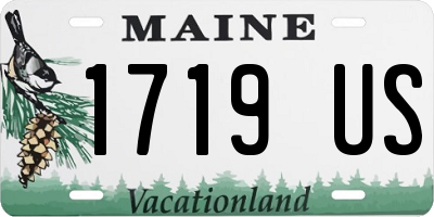 ME license plate 1719US