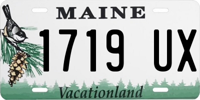 ME license plate 1719UX