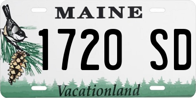 ME license plate 1720SD