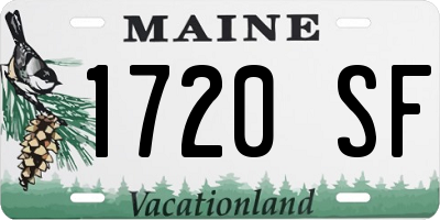 ME license plate 1720SF