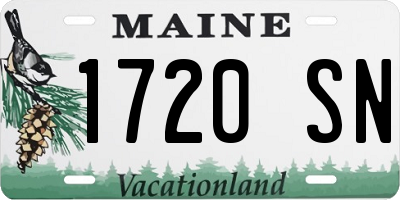 ME license plate 1720SN