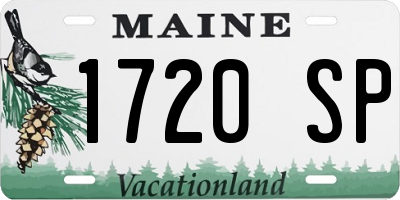 ME license plate 1720SP