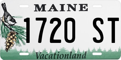 ME license plate 1720ST