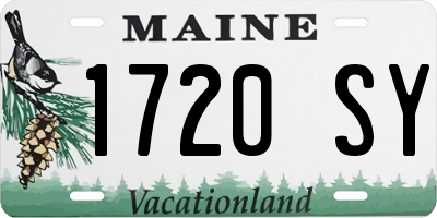 ME license plate 1720SY