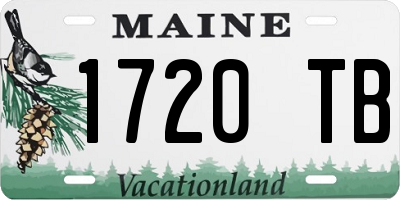 ME license plate 1720TB