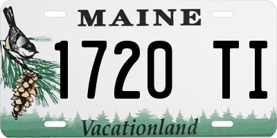 ME license plate 1720TI