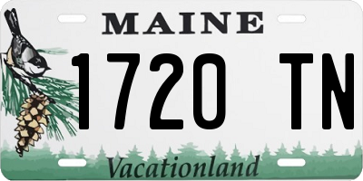 ME license plate 1720TN