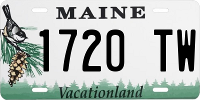 ME license plate 1720TW