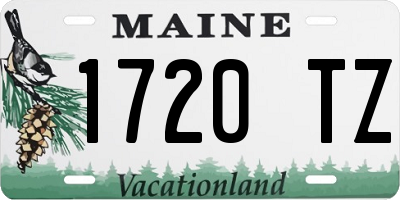 ME license plate 1720TZ