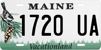 ME license plate 1720UA