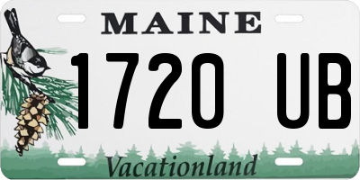 ME license plate 1720UB